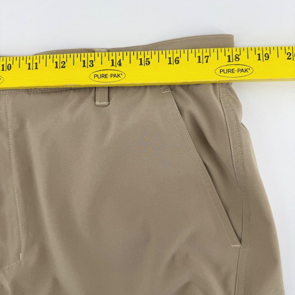 FootJoy Golf Shorts 36 Khaki Tan Performance Stretch Flat Front Moisture Wicking - Picture 4 of 6